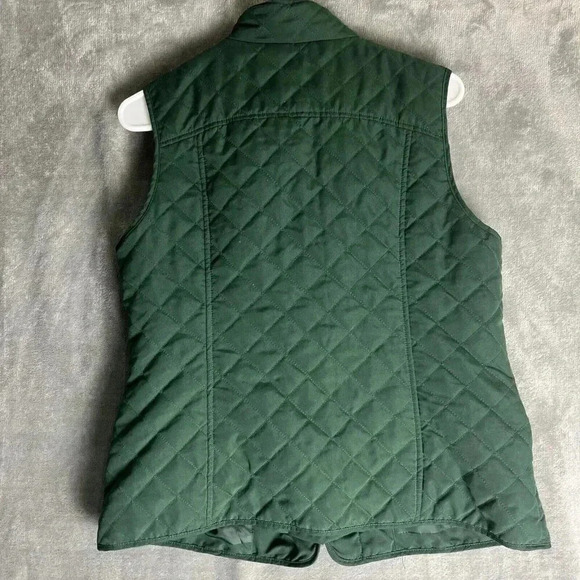 GH Bass Quilted Vest Womens M Snap Button Insulated Lightweight Puffer Packable - Picture 3 of 7